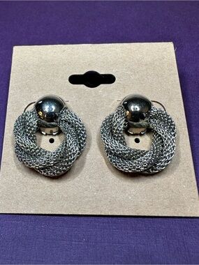 MI AMORE
 Braided Hoop Drop Earrings - Women Jewelry